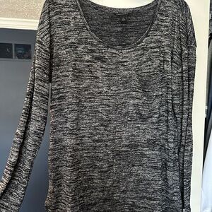 BR black and grey long sleeve tee with pocket